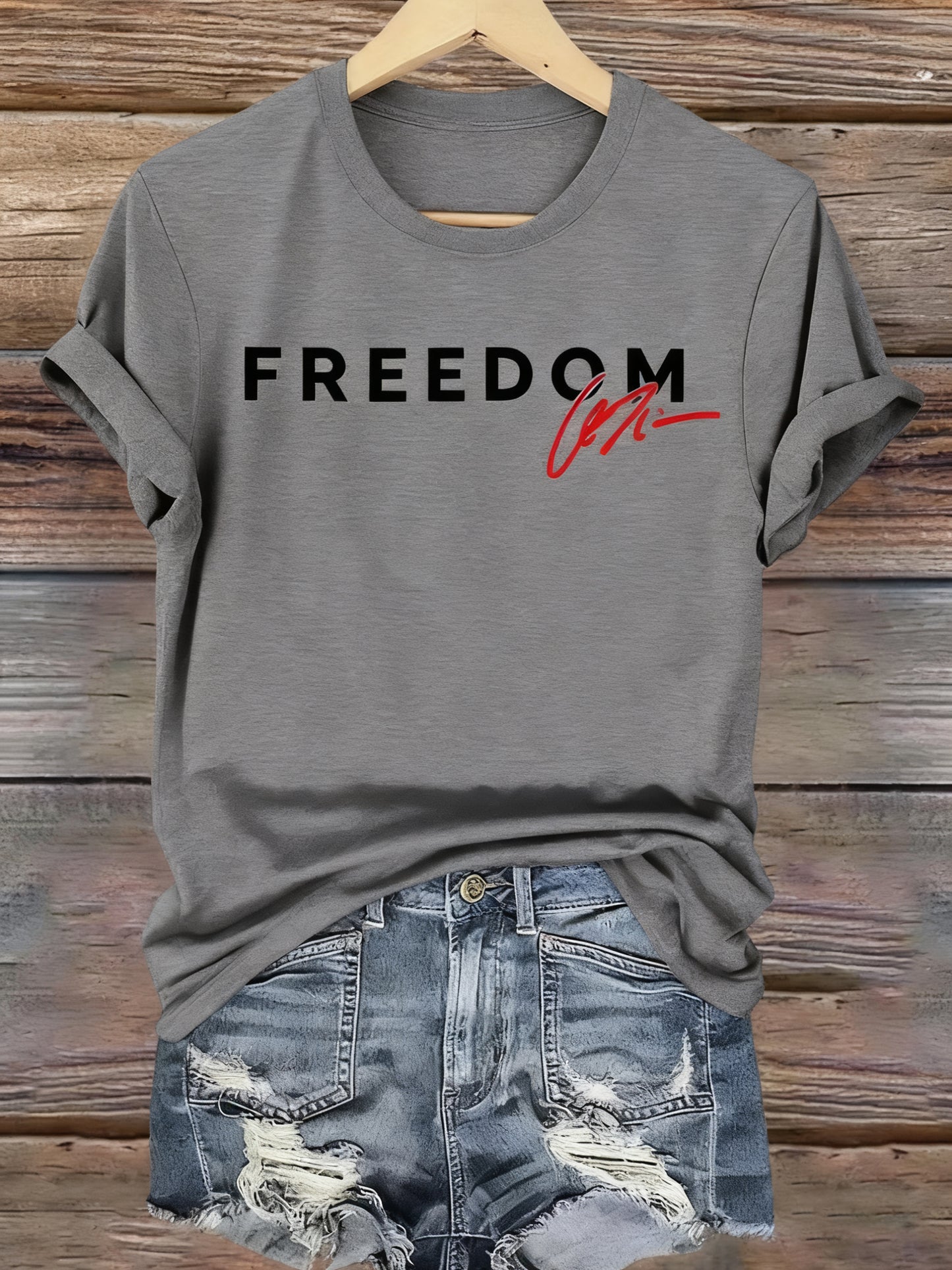 Women's Commemorative freedom Print T-shirt