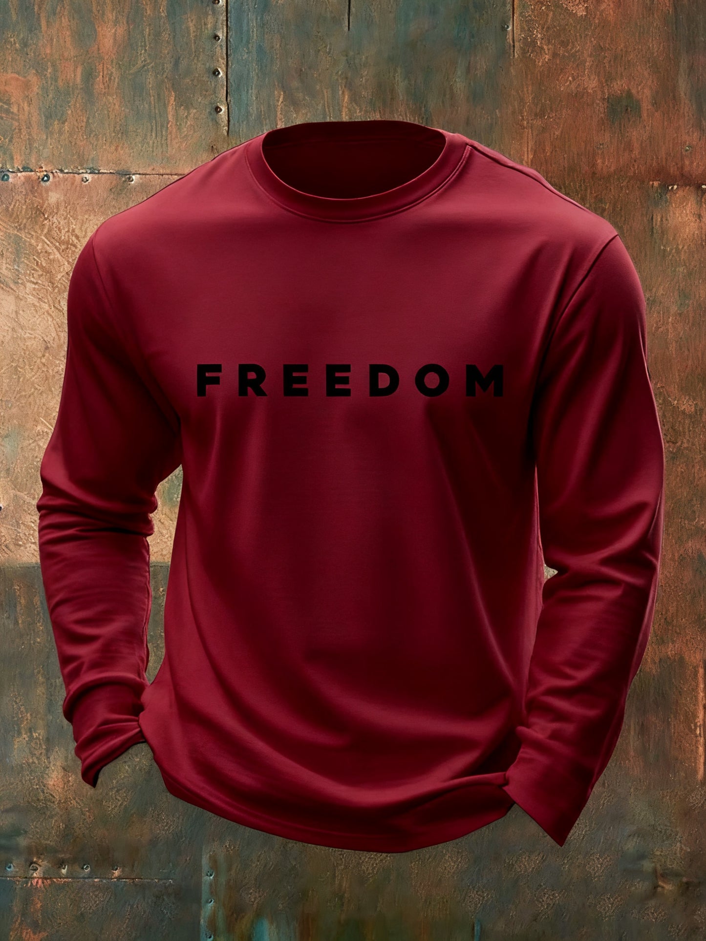 Men's Freedom Print Crew Neck T-Shirt