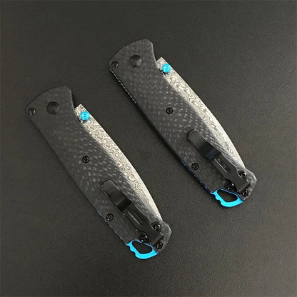 BM535C Vg10 Damascus Blade Carobon Fiber Handle Pocket Knife