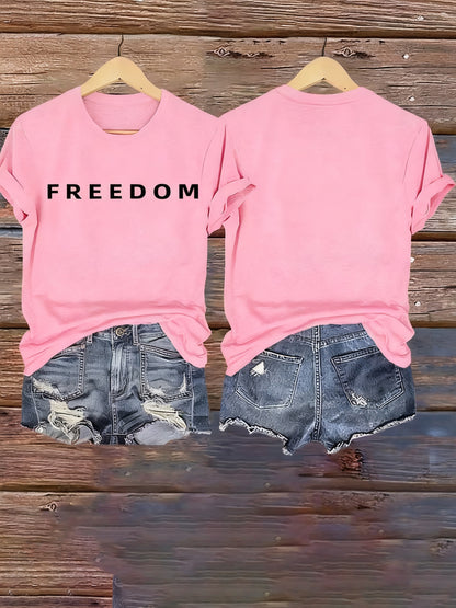 Women’s Commemorative freedom Printed T-Shirt