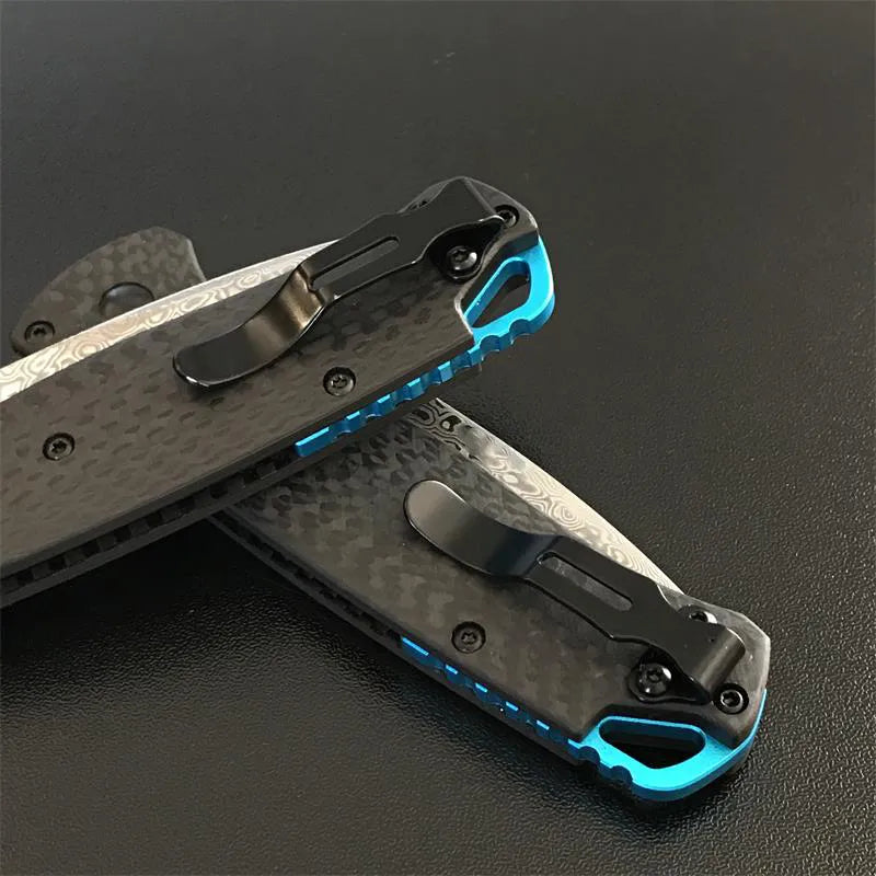 BM535C Vg10 Damascus Blade Carobon Fiber Handle Pocket Knife