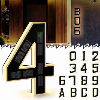 9 Inch Solar Lighted House Numbers for Outside