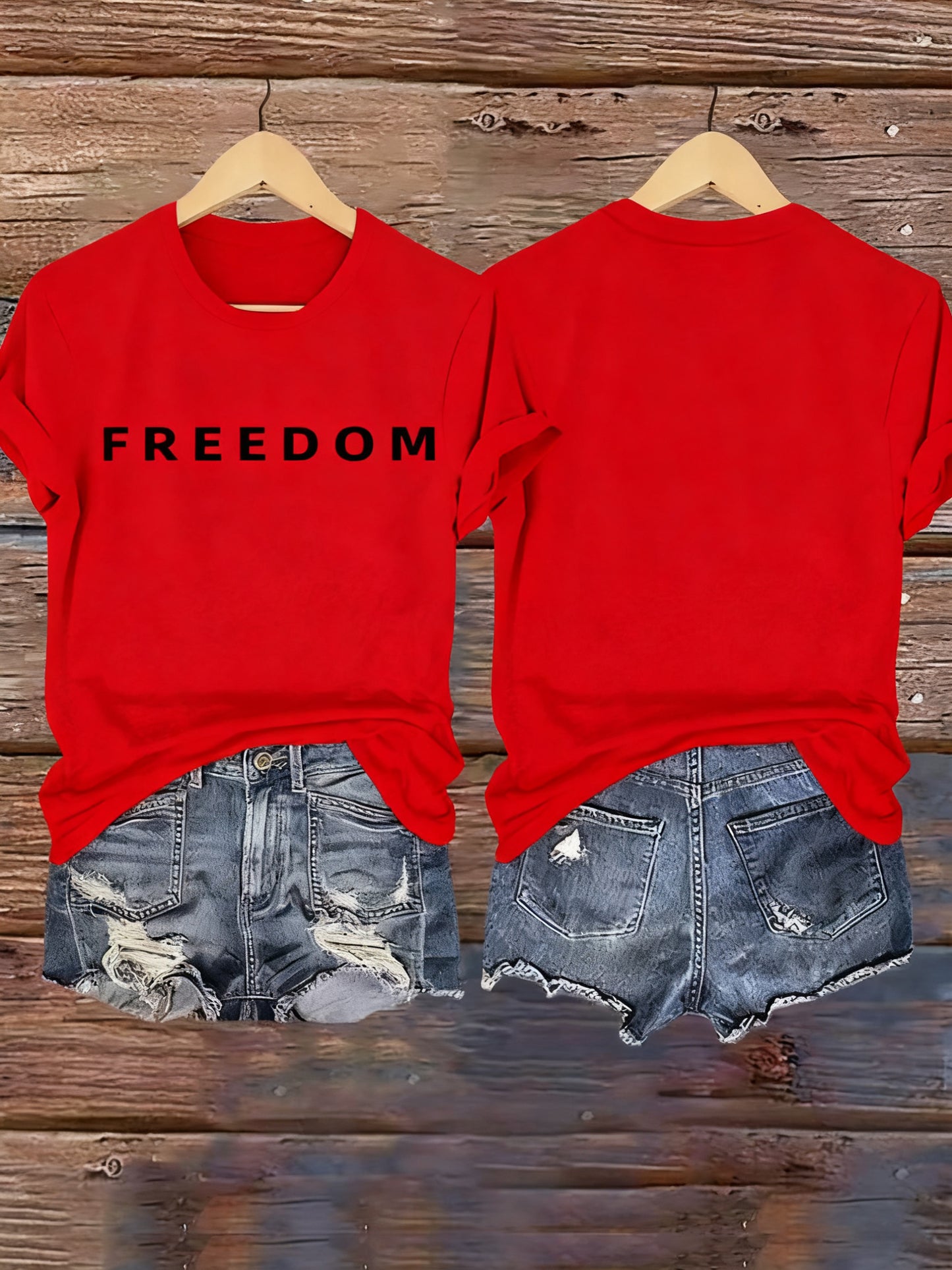 Women’s Commemorative freedom Printed T-Shirt