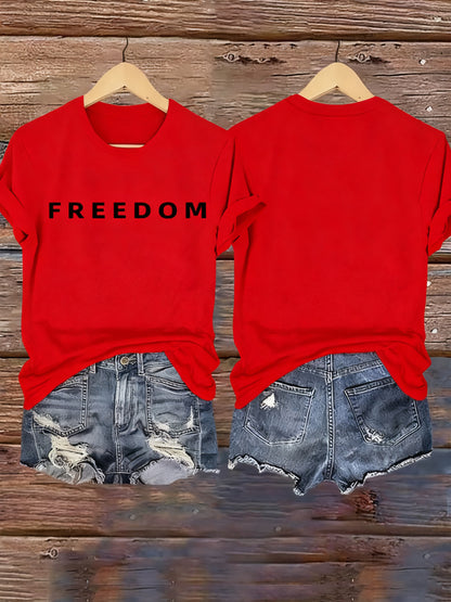 Women’s Commemorative freedom Printed T-Shirt