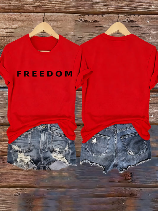 Women’s Commemorative freedom Printed T-Shirt