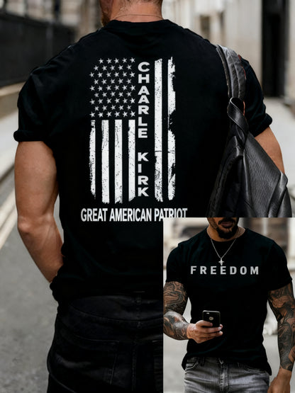 Men's Freedom Printed Casual T-shirt