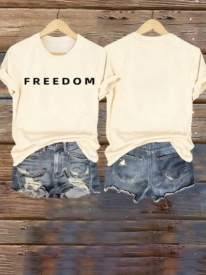 Women’s Commemorative freedom Printed T-Shirt