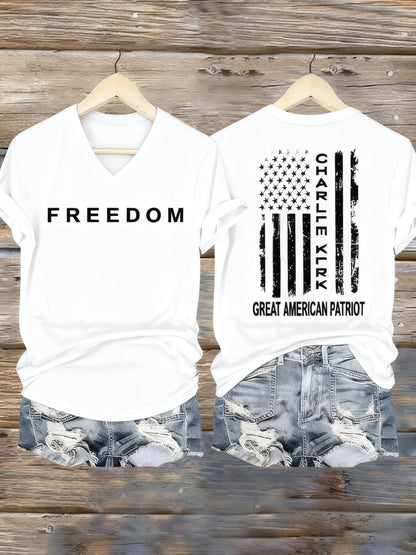 Women's Freedom Printed T-Shirt