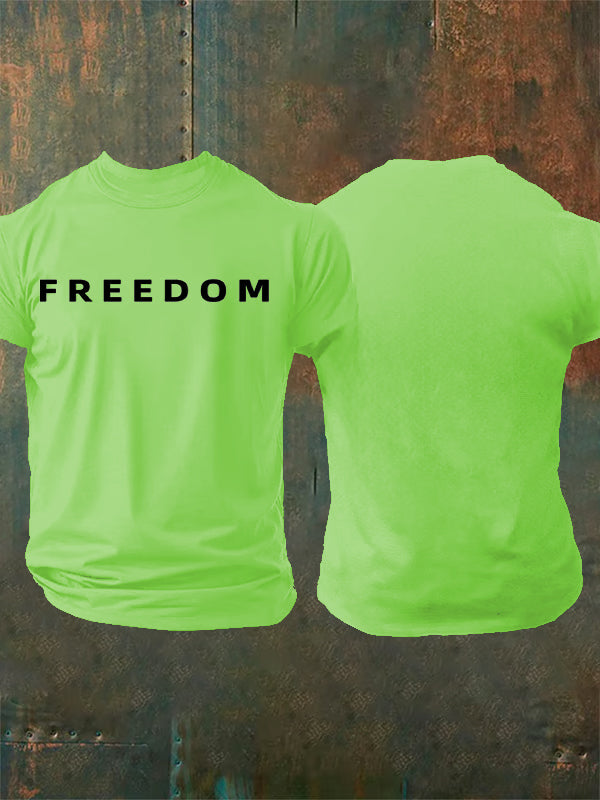 Men's Commemorative freedom Print T-shirt