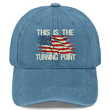 Unisex American Flag Vintage Washed Cotton Baseball Cap