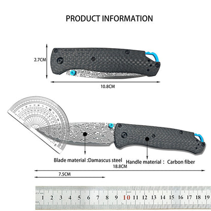 BM535C Vg10 Damascus Blade Carobon Fiber Handle Pocket Knife