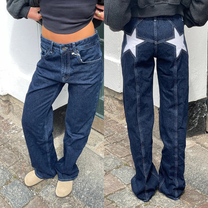 New trends for 2025-Star jeans with red Stars