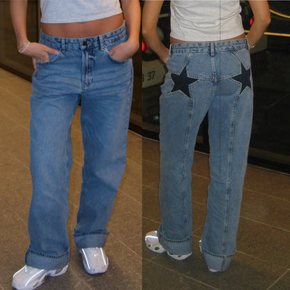 New trends for 2025-Star jeans with red Stars