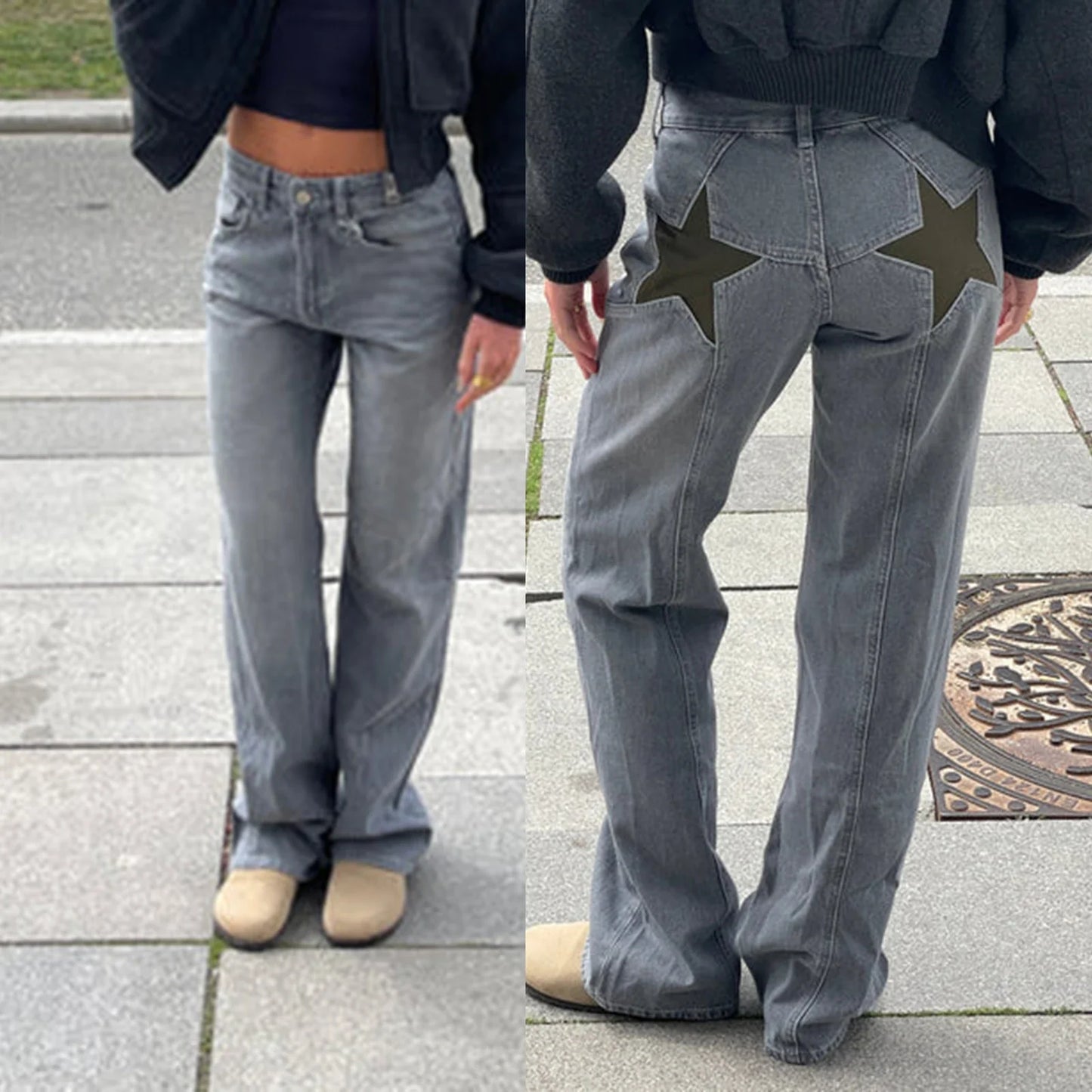 New trends for 2025-Star jeans with red Stars