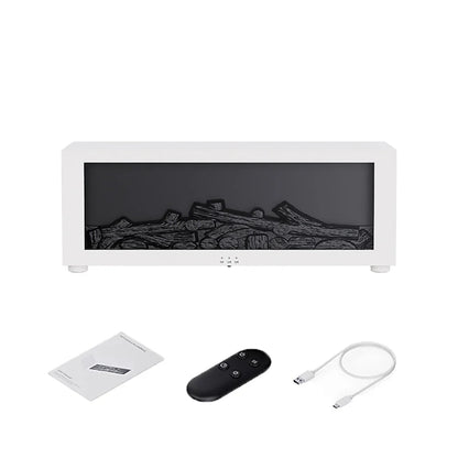 Smart Humidifier & Essential Oil Diffuser – Realistic LED Fireplace Ambiance