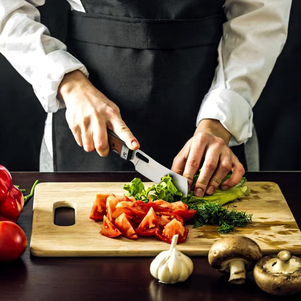 440C Stainless Steel Wood Handle Portable Chef Knife