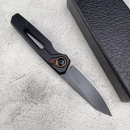 Spring Assist Button Lock Knife, 7550, Stainless Steel