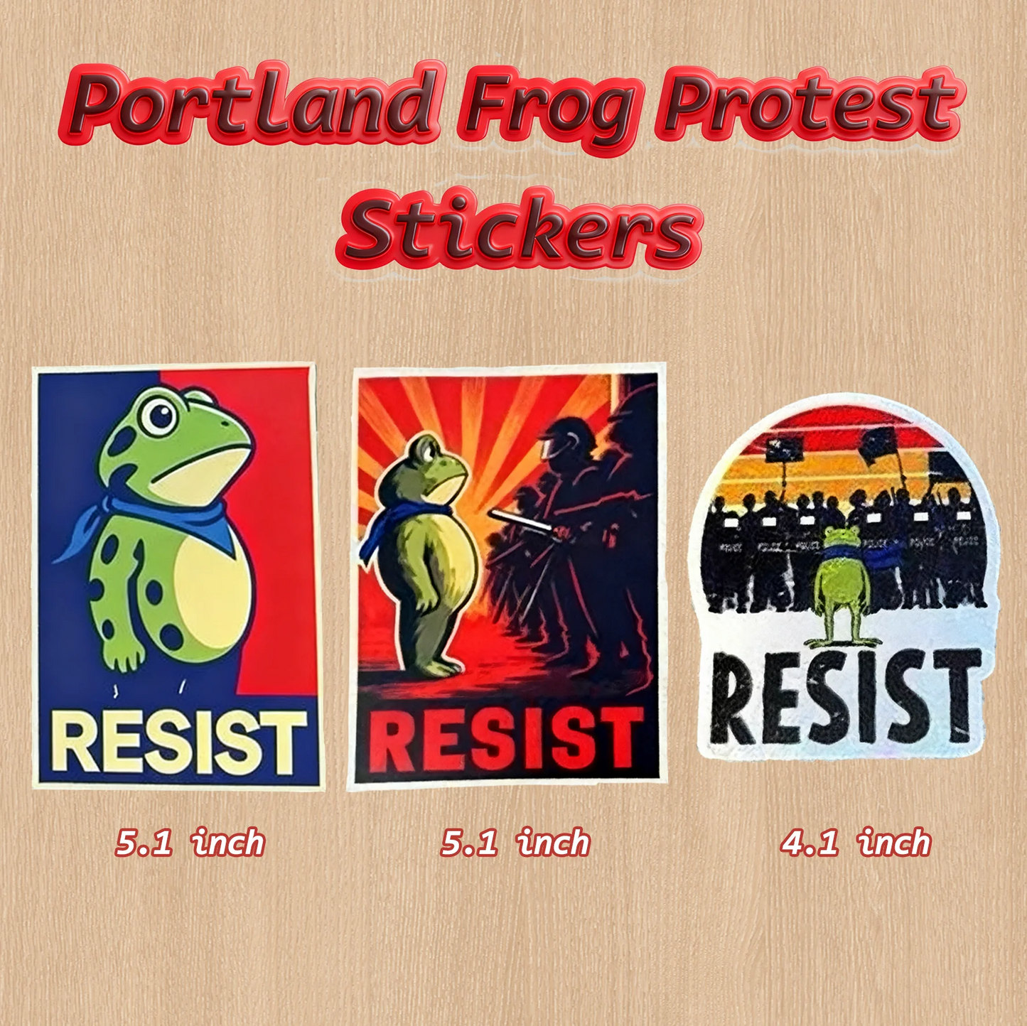 Portland Frog Protest Stickers 🐸
