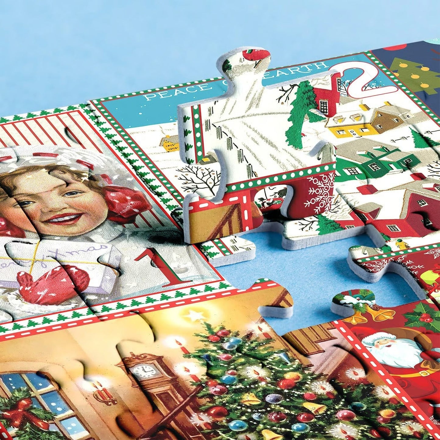 Christmas Advent Calendar Jigsaw Puzzle – 1000pcs Festive Holiday Countdown Fun