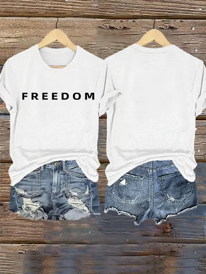 Women’s Commemorative freedom Printed T-Shirt