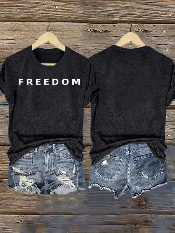 Women’s Commemorative freedom Printed T-Shirt