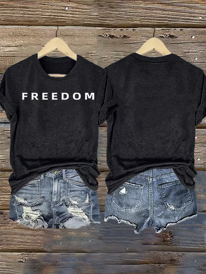 Women’s Commemorative freedom Printed T-Shirt