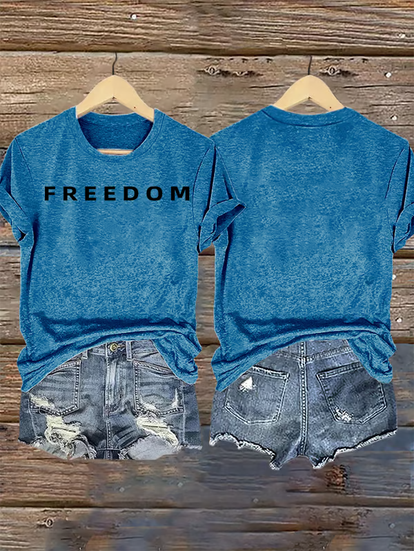 Women’s Commemorative freedom Printed T-Shirt