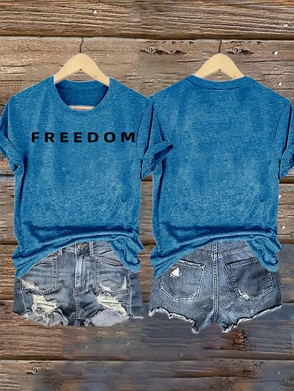 Women’s Commemorative freedom Printed T-Shirt