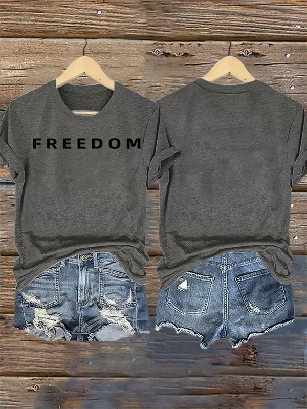 Women’s Commemorative freedom Printed T-Shirt