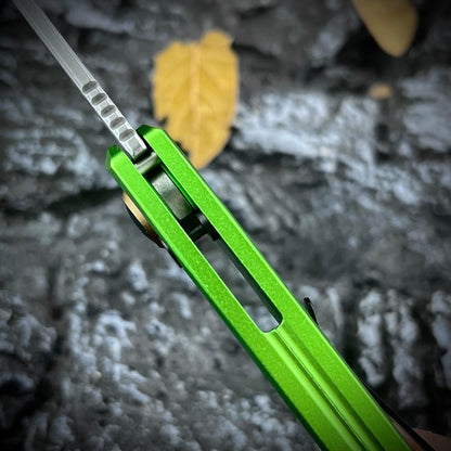 Spring Assist Button Lock Knife, 7550, Stainless Steel