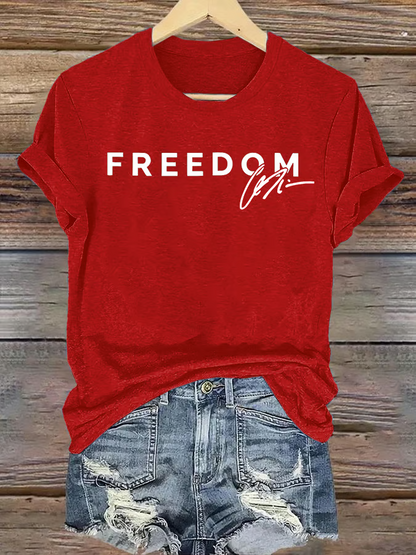 Women's Commemorative freedom Print T-shirt