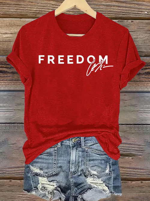 Women's Commemorative freedom Print T-shirt