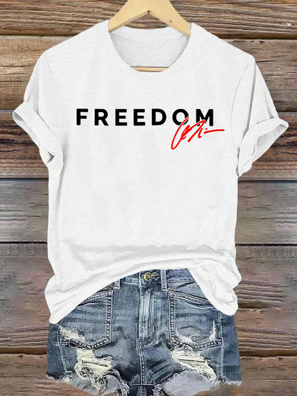 Women's Commemorative freedom Print T-shirt