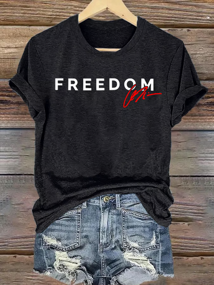 Women's Commemorative freedom Print T-shirt