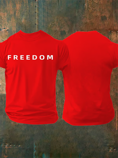 Men's Commemorative freedom Print T-shirt