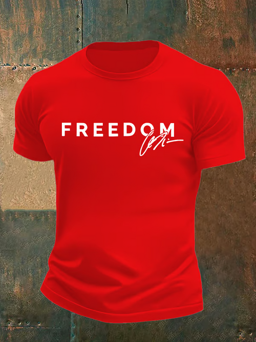 Men's Commemorative freedom Print T-shirt