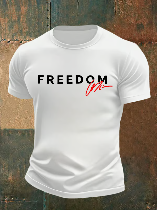 Men's Commemorative freedom Print T-shirt