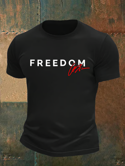 Men's Commemorative freedom Print T-shirt