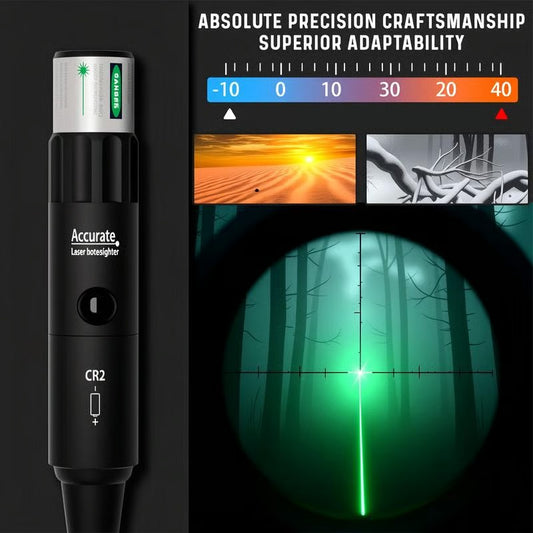 Universal Laser Bore Sighter Kit — Red/Green Aperture, 32 Adapters for All Calibers