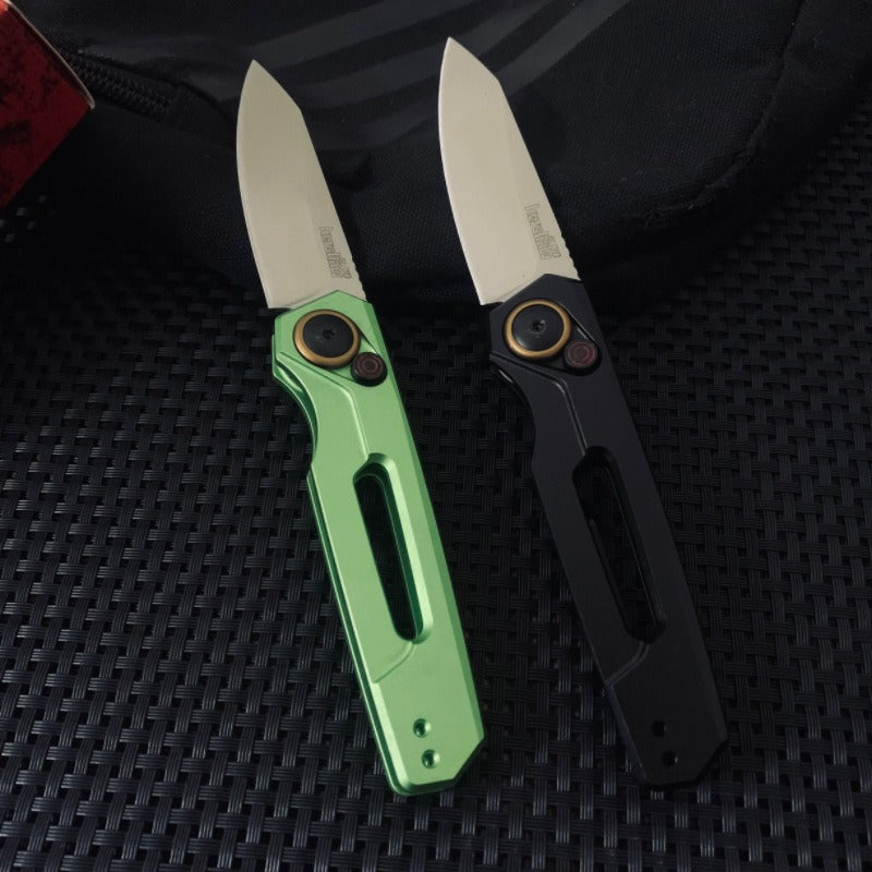 Spring Assist Button Lock Knife, 7550, Stainless Steel