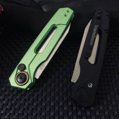 Spring Assist Button Lock Knife, 7550, Stainless Steel