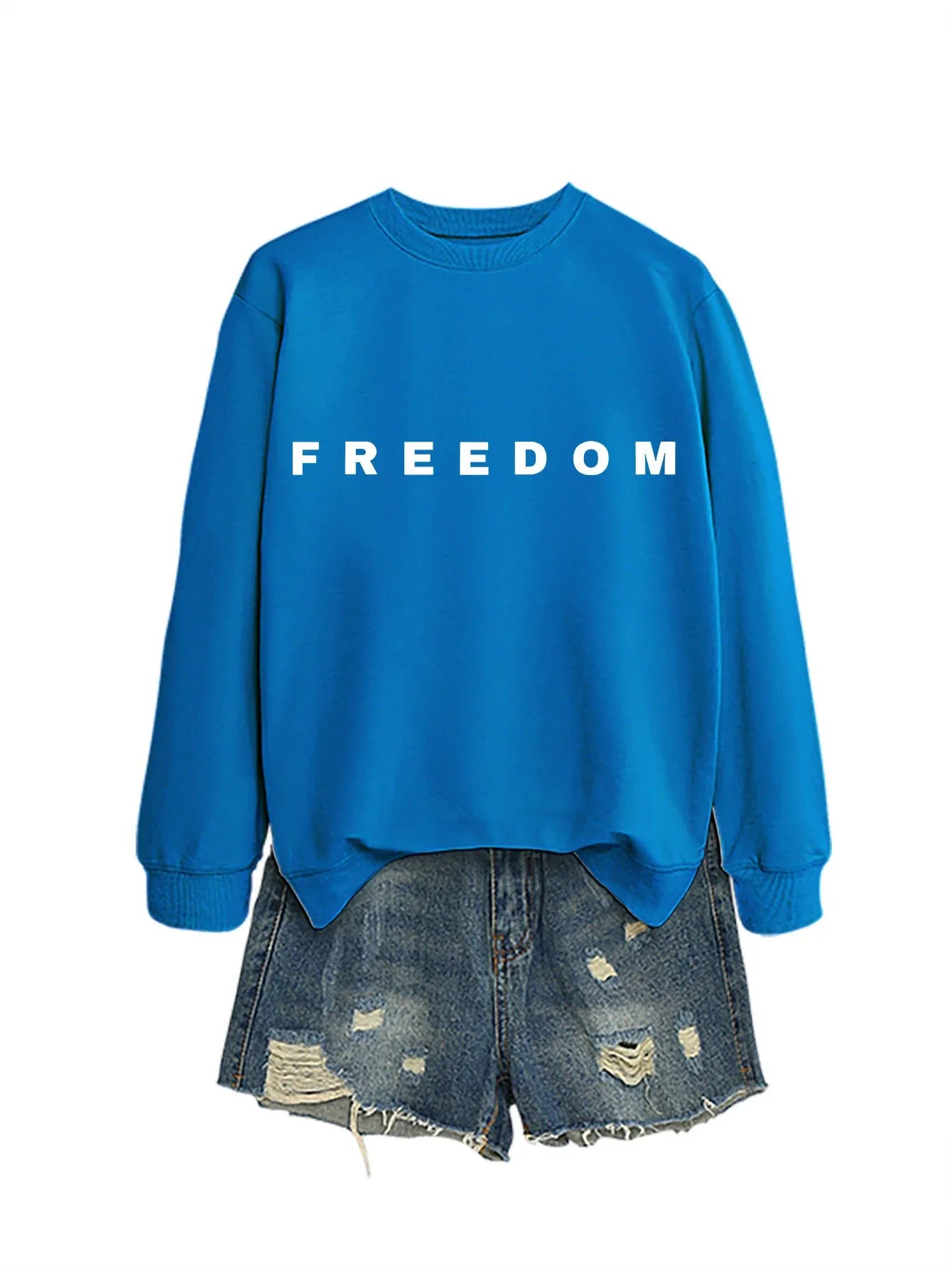 Women's Freedom Print Crew Neck T-Shirt