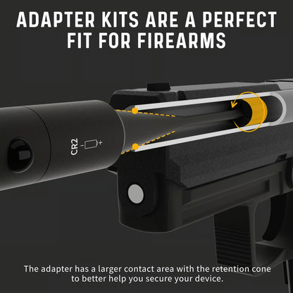 Universal Laser Bore Sighter Kit — Red/Green Aperture, 32 Adapters for All Calibers