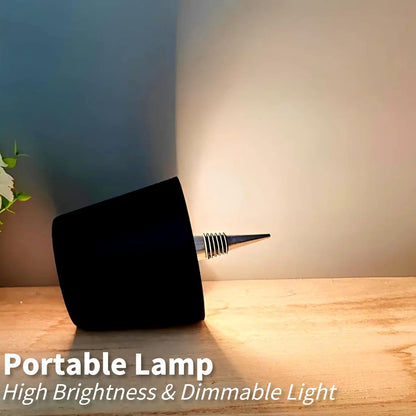 Wireless Bottle Lamp – 3-Color Rechargeable Touch Light